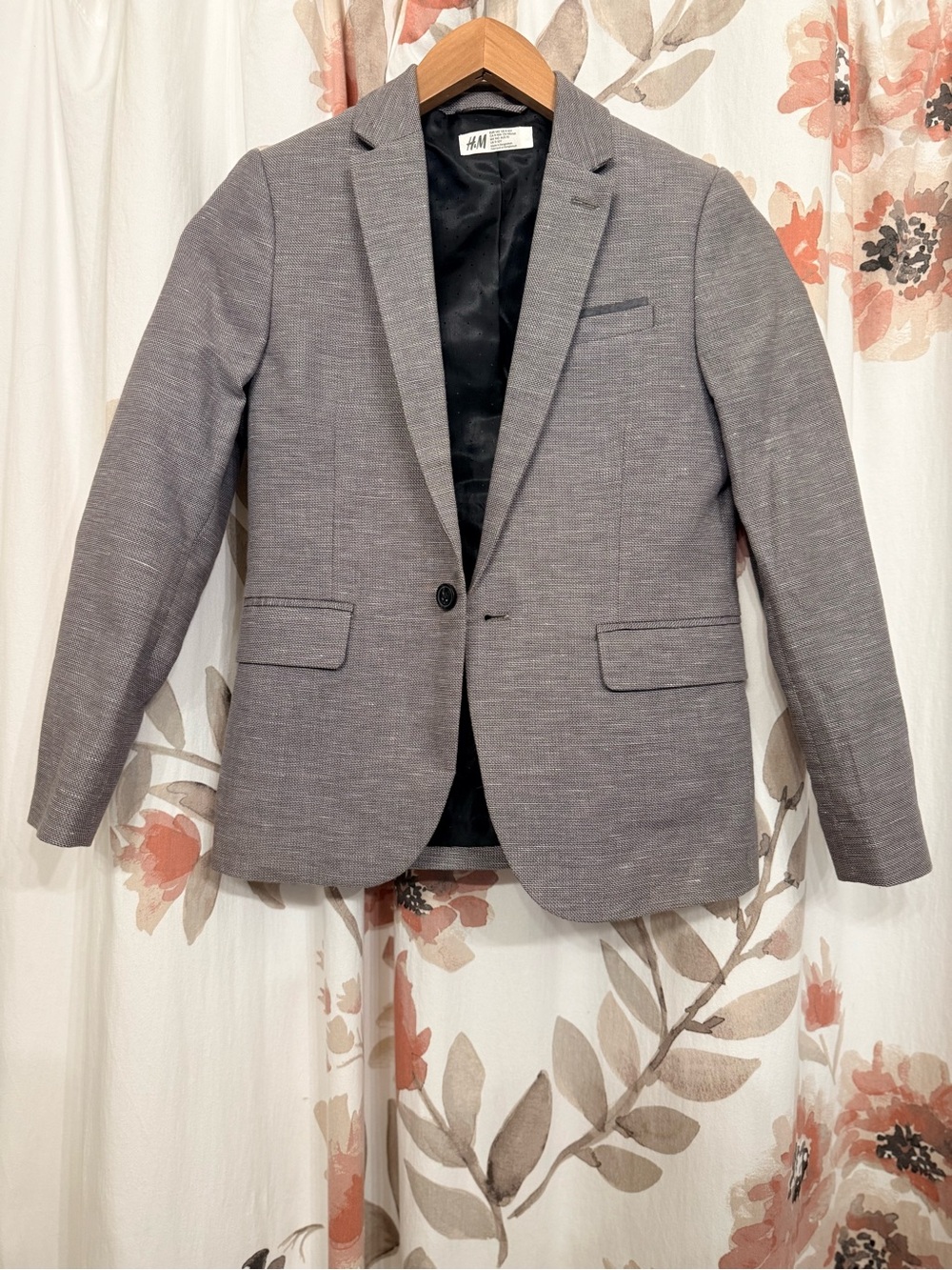 Grey Linen Boy Blazer